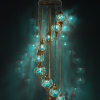 9 globe turkish shop floor lamp